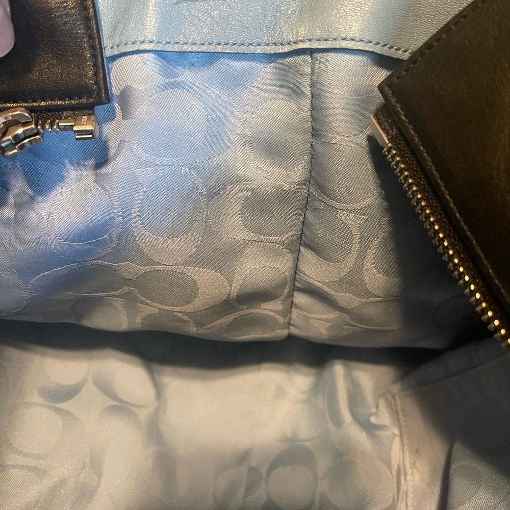 Coach Black Leather Tote Bag Large - Picture 6 of 6